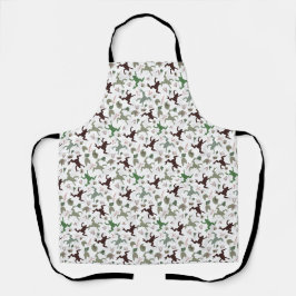 Cute Frogs Nature Floral Pattern Schürze