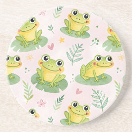 Cute frogs Pattern Getränkeuntersetzer