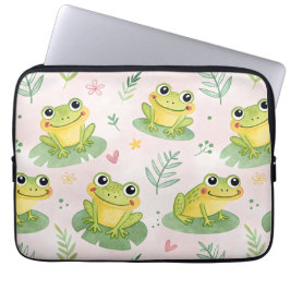 Cute frogs Pattern Laptopschutzhülle
