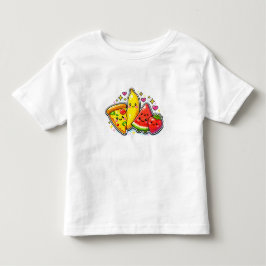 Cute Fruits and Pizza Y2K Toddler T-Shirt