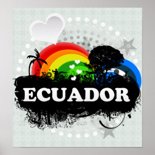 Cute Fruity Ecuador Poster