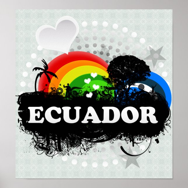 Cute Fruity Ecuador Poster (Vorne)