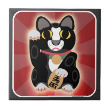 Cute Fun Lucky Tuxedo Cat Cartoon Kunst, Dichtung 