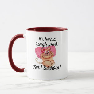 Cute Fun Personnalisable Chat Funny I Survived Mug