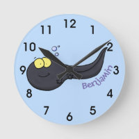 Cute fun tadpole cartoon illustration