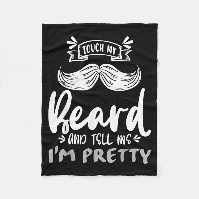 Cute Funny Beard Quote Gift For Bearded Men And Lo Fleecedecke (Vorderseite)