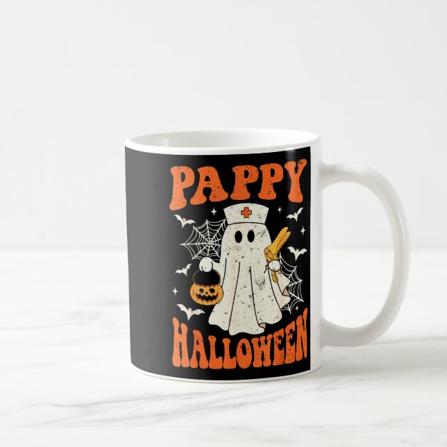 Cute Funny Boo Ghost Nurses Pappy Halloween Obgyn  Kaffeetasse (Rechts)