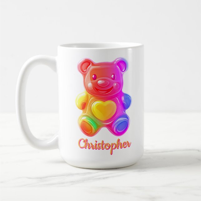 Cute Funny Candy Gimme Gummy Bear Kaffeetasse (Links)