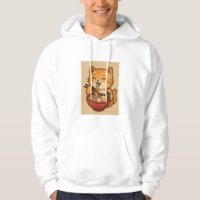 Cute Funny Cat Ramen | Graphic Tee (Vorderseite)