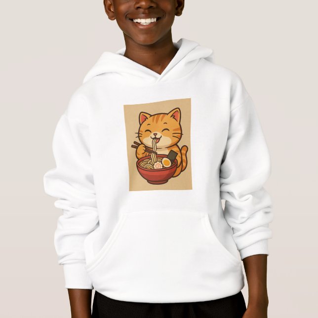 Cute Funny Cat Ramen | Graphic Tee (Vorderseite)