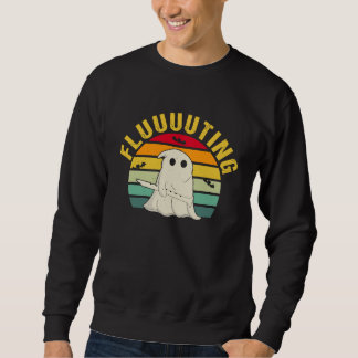 Cute & Funny Halloween Ghost Flute & Fluting Sweatshirt