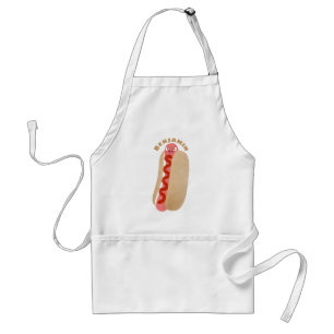 Cute funny hot dog Weiner cartoon Schürze
