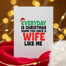 Cute Funny Husband Xmas Card From Wife