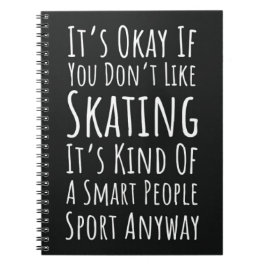 Cute Funny Ice Skating Gifts Humor Winter Sports Notizblock