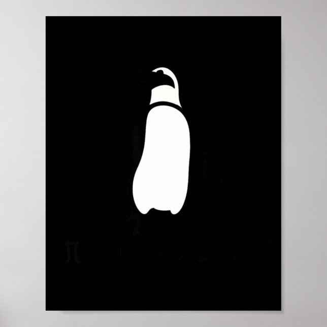 Cute Funny Just Chillin Zoo Penguin  Poster (Vorne)