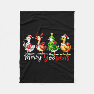 Cute Funny Merry Goosmas Silly Goose Rentier Heiß Fleecedecke