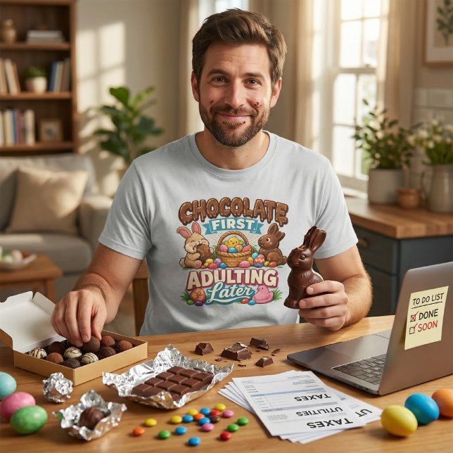 Cute & Funny Spring Holiday Chocolate Lover T-Shirt (Von Creator hochgeladen)