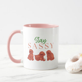 Cute furry puppy mug, Stay Sassy Tasse