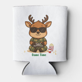 Cute Gamer Deer “Game Time” Accent Dosenkühler