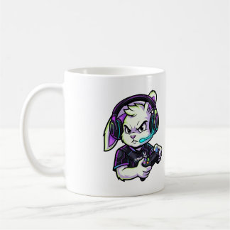 Cute Gamer Rabbit with Headphones - Cool GamingMug Kaffeetasse