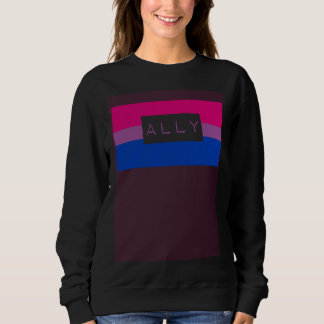 Cute Gay LGBTQ Ally Bisexual Pride Flag Queer Love Sweatshirt