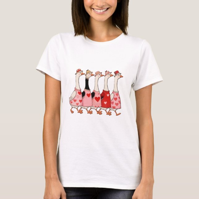Cute geese valentine  T-Shirt (Vorderseite)