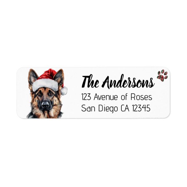 Cute German Shepherd Dog with Santa Hat (Vorne)