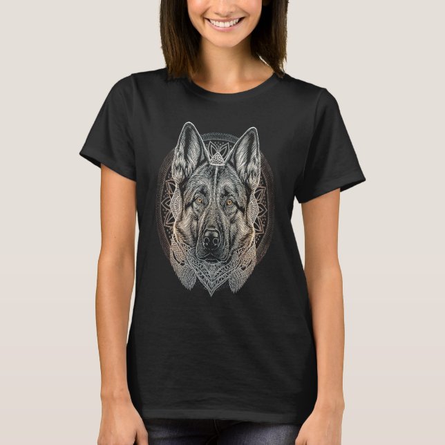 Cute German Shepherd  Dogs Dog  Owner Graphic T-Shirt (Vorderseite)