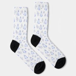 Cute Ghost and Spiderweb Halloween Socken