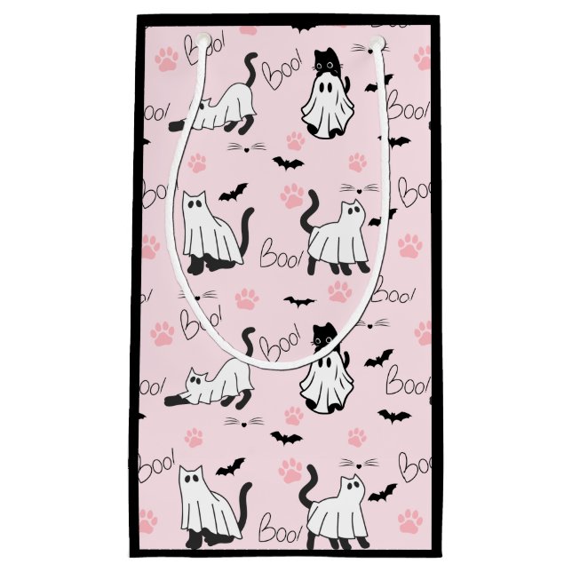 Cute Ghost Cats Halloween Kleine Geschenktüte (Vorderseite)