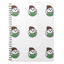 Cute Ghost Coffee Notebook Notizblock