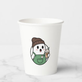 Cute Ghost Coffee Paper Cup – Funny Cartoon Dispos Pappbecher