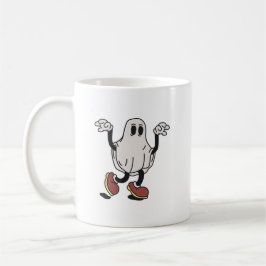 Cute ghost enjoying kaffeetasse