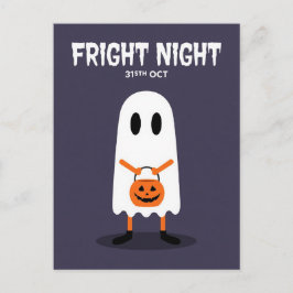 Cute Ghost Fright Night Halloween Feiertagspostkarte