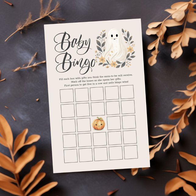 Cute Ghost Halloween Baby Bingo Shower Game (Von Creator hochgeladen)