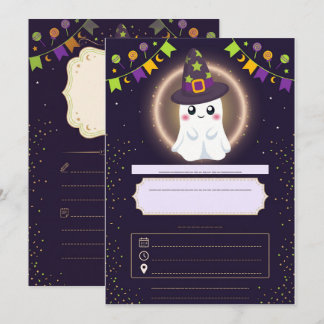 Cute Ghost Halloween Party Invitation for Kids Einladung