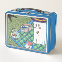 Cute Ghost Kurt Spoopyton Metal Lunchbox