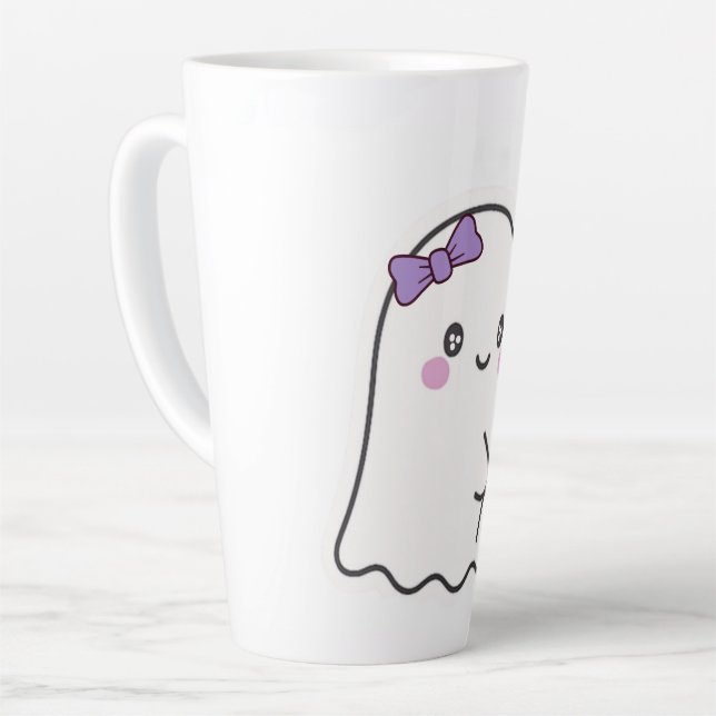 Cute Ghost Mug - Adorable Halloween Coffee Cup. (Angle gauche)