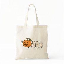 Cute Ghost Parade Halloween Pumpkin Sac Caban en T