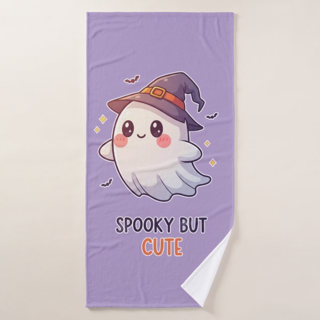 Cute Ghost Witch Halloween Spooky Cute Badhandtuch Set (Badehandtuch)