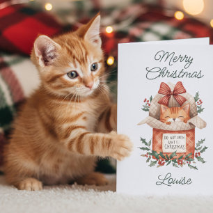 Cute Ginger Cat Ne S'Ouvre Pas Avant La Carte De N