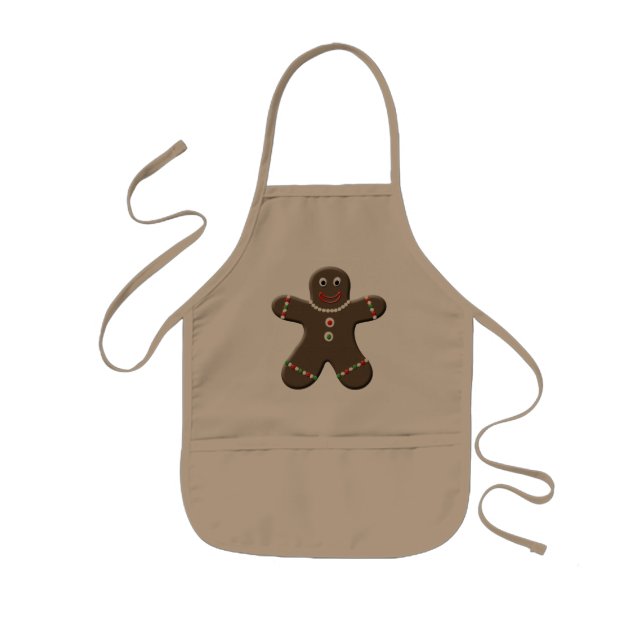 Cute Gingerbread Boy Kids Holiday Weihnachtsfeier Kinderschürze (Vorne)