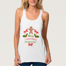 Cute Gingerbread Christmas Racerback Tank USA