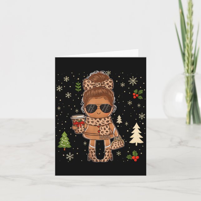 Cute Gingerbread Christmas Snow Xmas For Men Women Karte (Vorderseite)