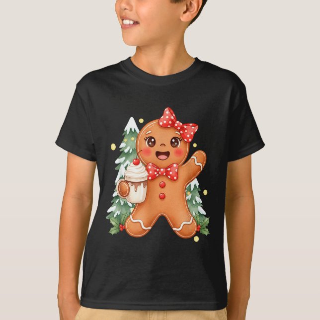 Cute Gingerbread Christmas Snow Xmas For Men Women T-Shirt (Vorderseite)