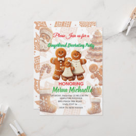 Cute Gingerbread Cookie Decorating Party  Einladung