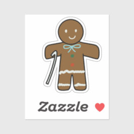 Cute Gingerbread for Book and Gift Custom Cut Aufkleber