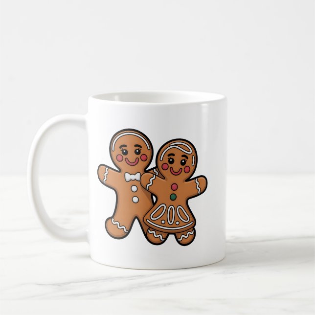 Cute Gingerbread Friends Kaffeetasse (Links)