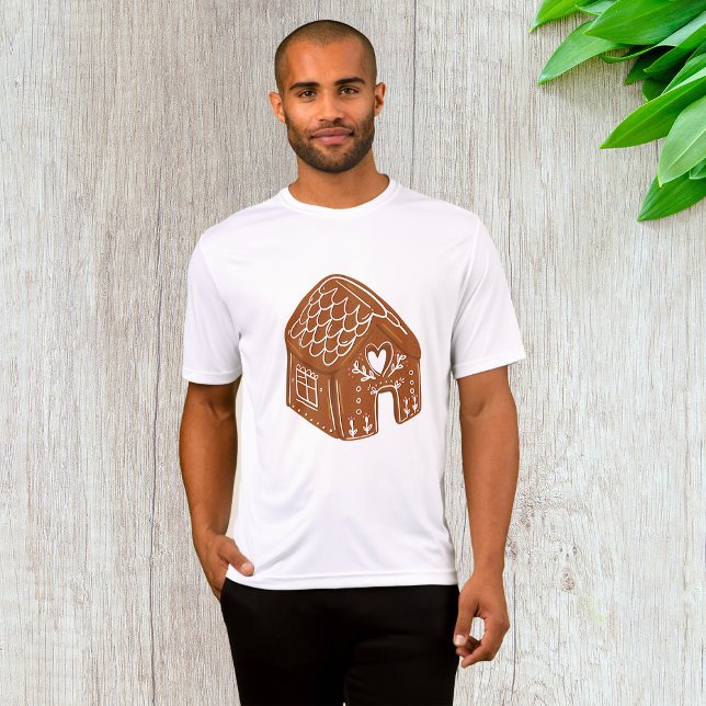 Cute Gingerbread House Holiday Cookie T-Shirt (Von Creator hochgeladen)