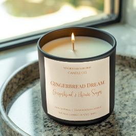 Cute Gingerbread Man Christmas Candle Label Quadratischer Aufkleber